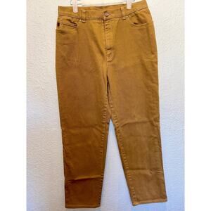 Lauren Jeans Co Ralph Lauren Brown woman Straight Tapered high rise Pants Sz 12